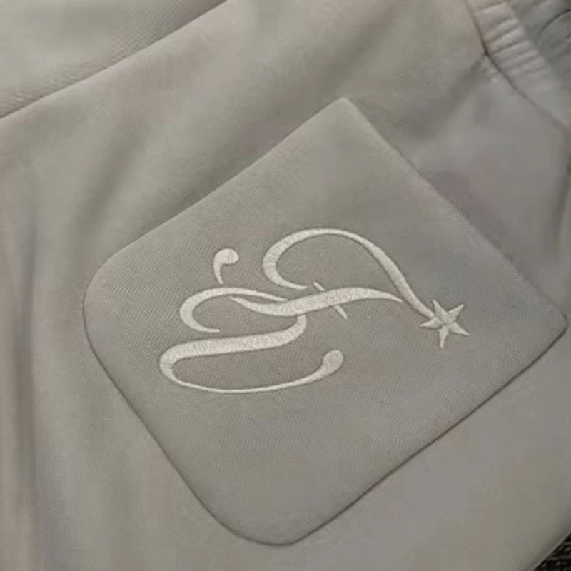 Sweatpants Y2K double waistband with rope drawstrings